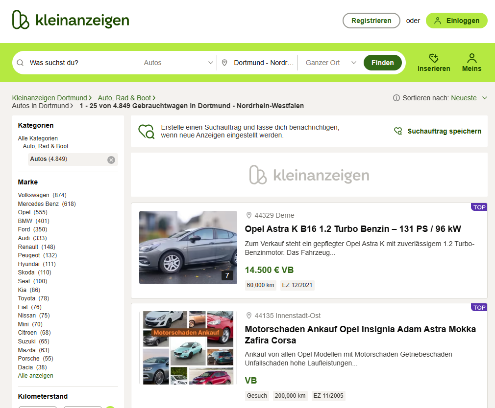 Авто в Германии купить